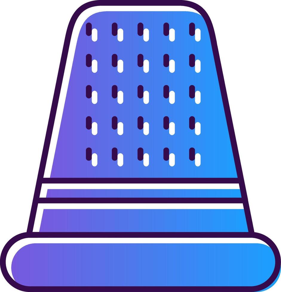 Thimble Gradient Filled Icon vector