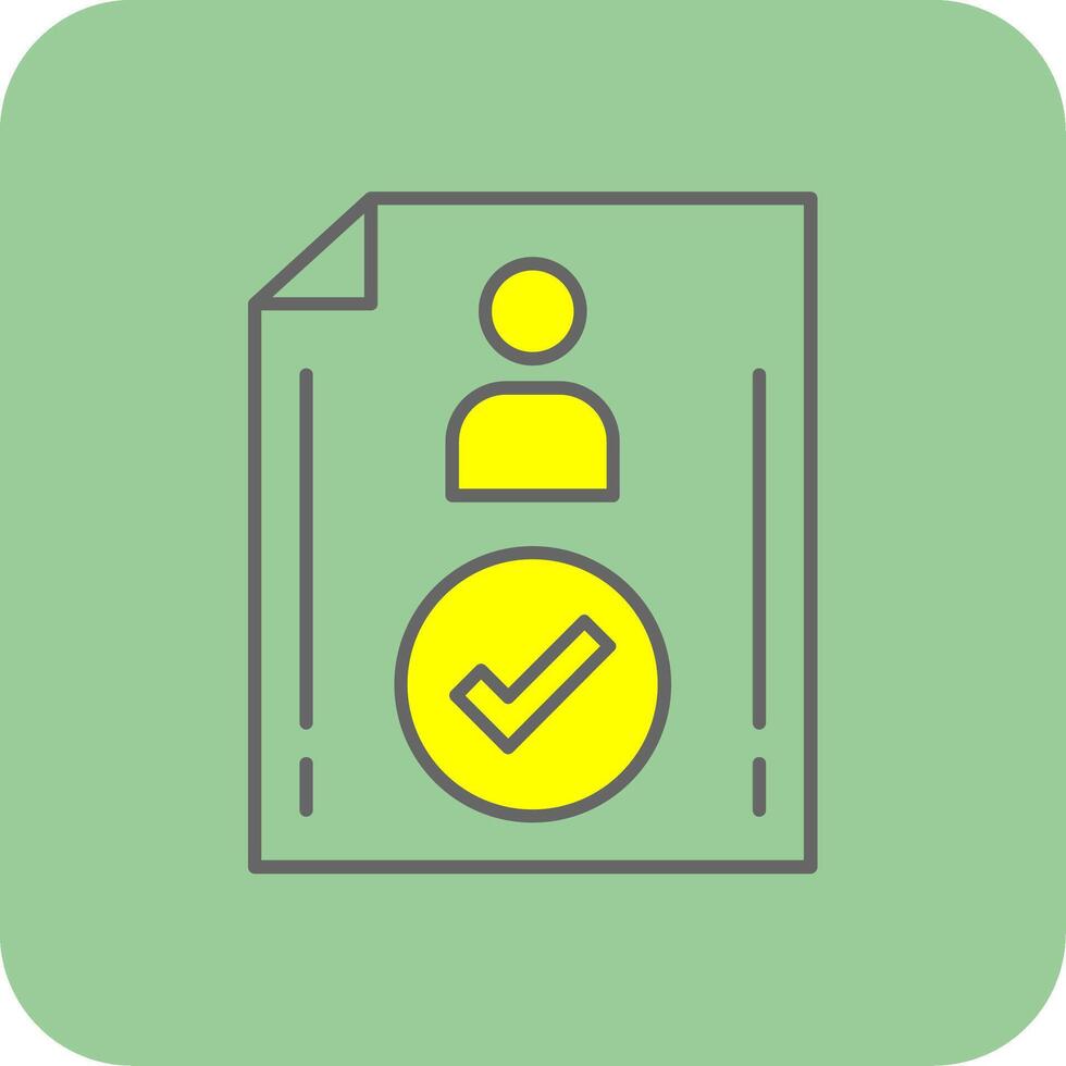 Verified Filled Yellow Icon vector