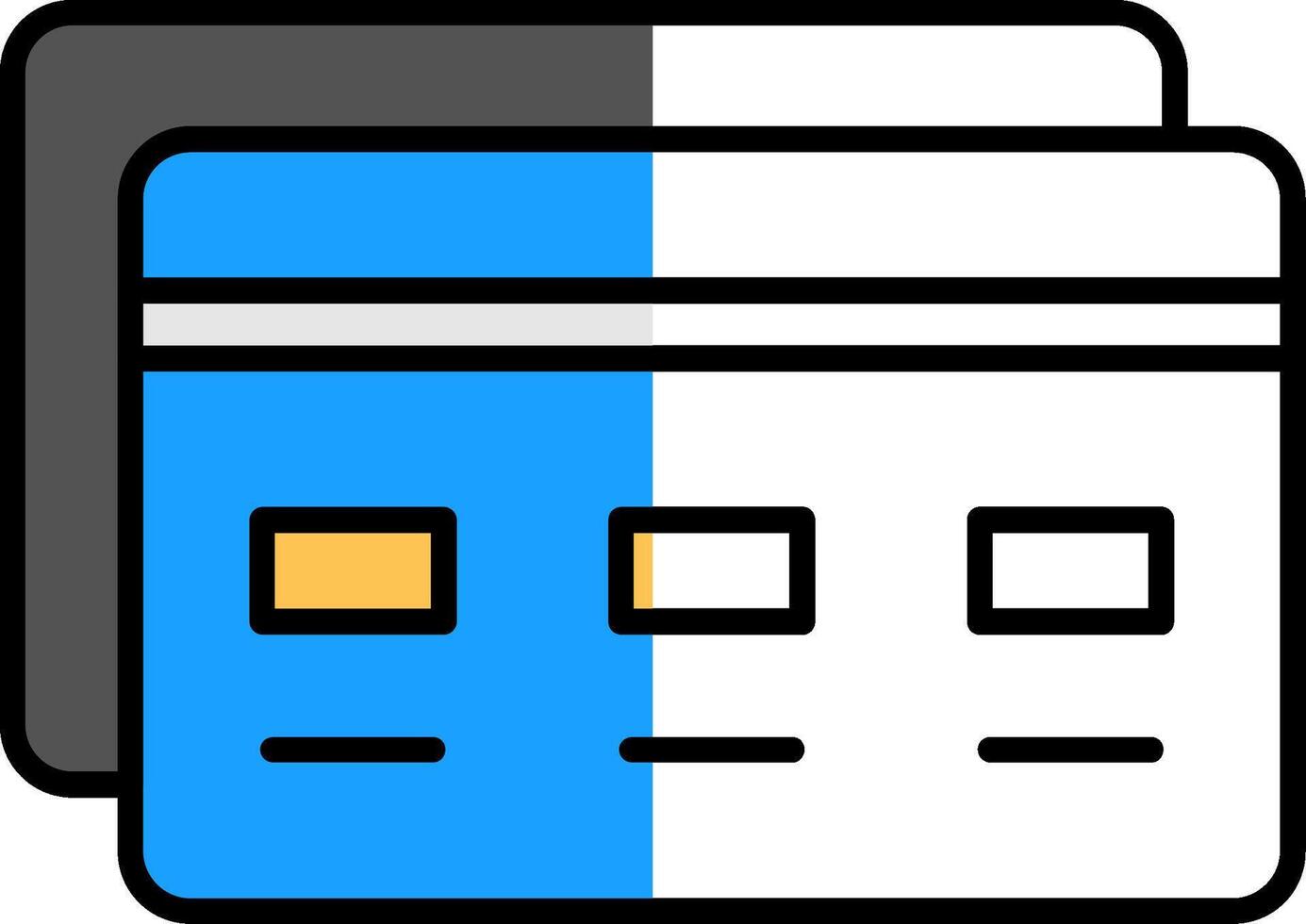 Bank Card Filled Half Cut Icon vector