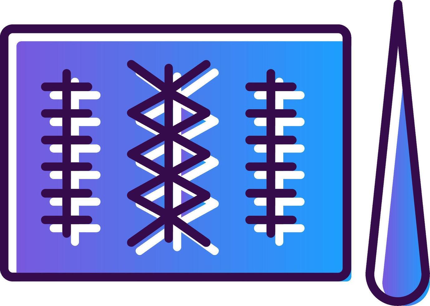 Stitches Gradient Filled Icon vector