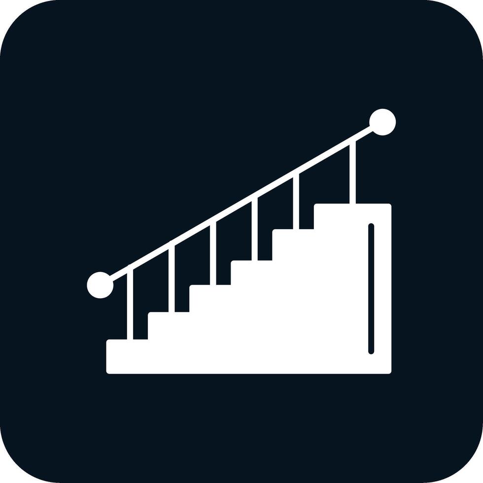 Stair Glyph Two Color Icon vector