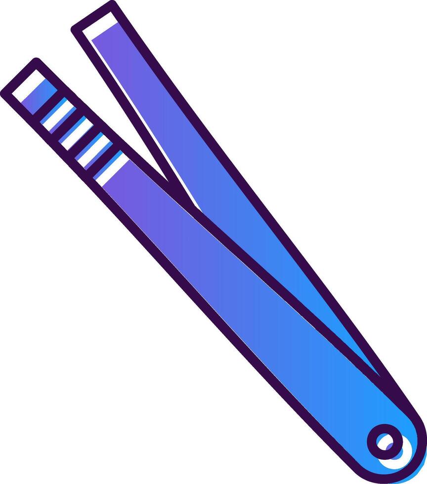 Tweezer Gradient Filled Icon vector