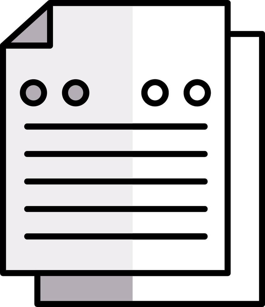 Note Filled Half Cut Icon vector