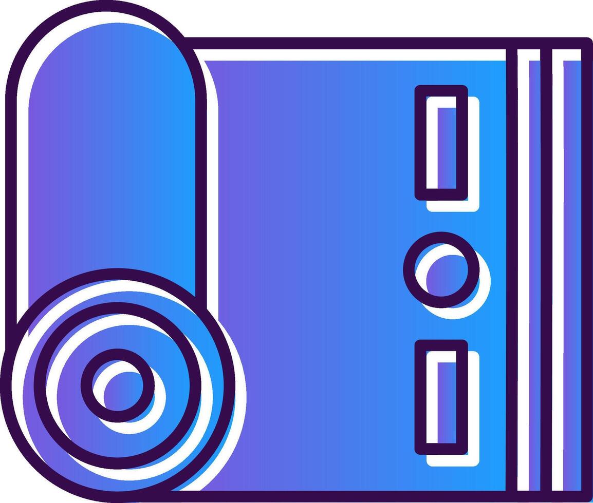 Fabric Gradient Filled Icon vector