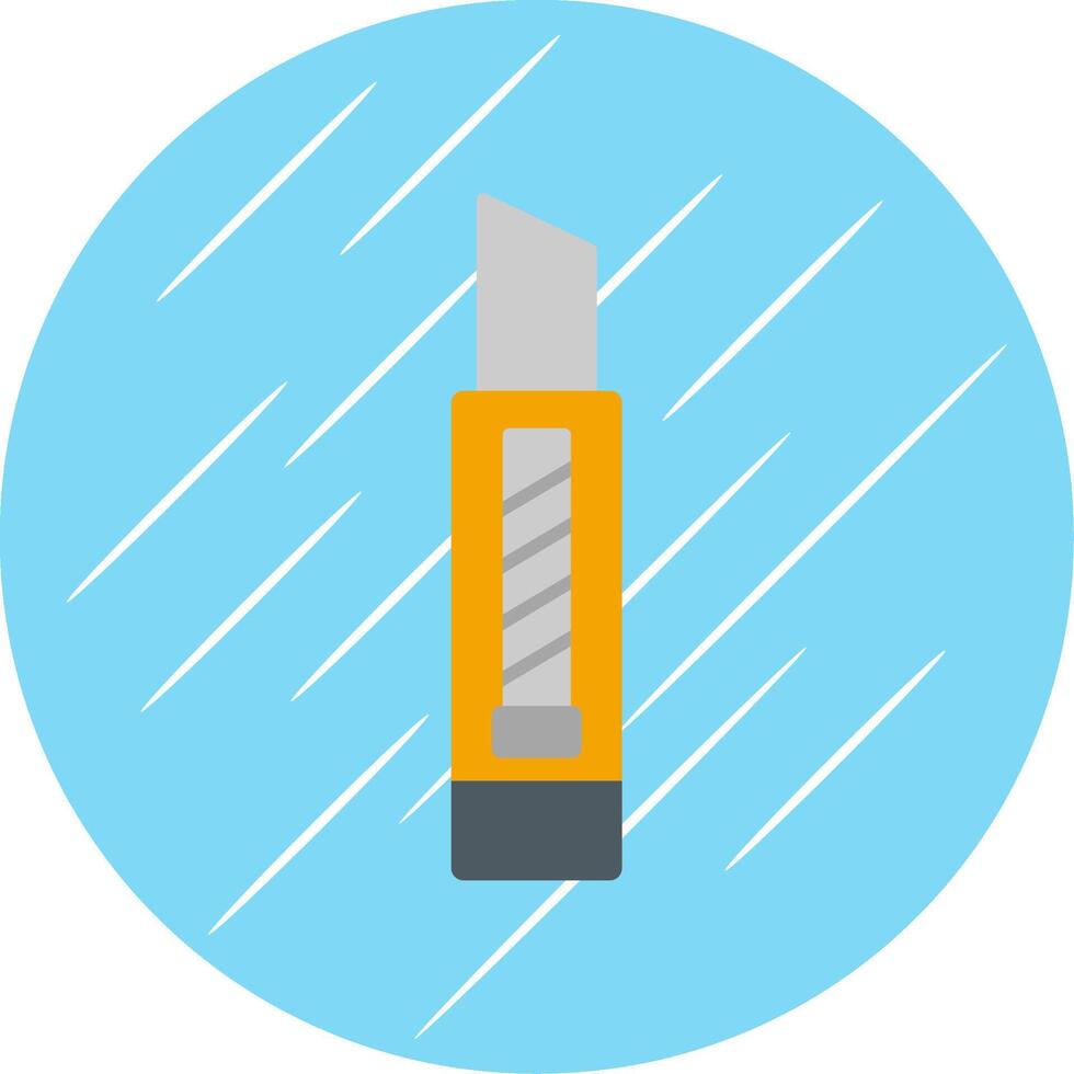 Cutter Flat Blue Circle Icon vector