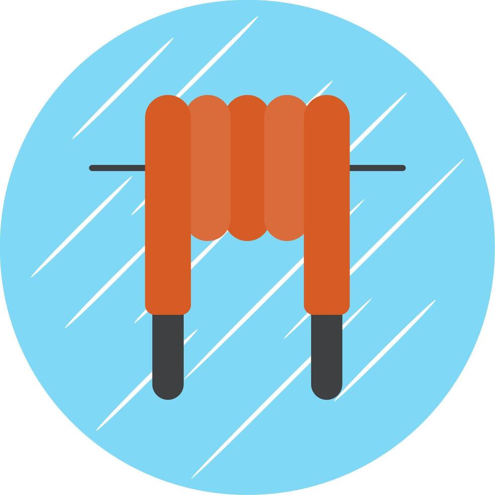 Inductor Flat Blue Circle Icon vector