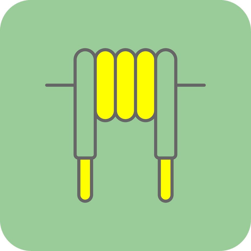 Inductor Filled Yellow Icon vector