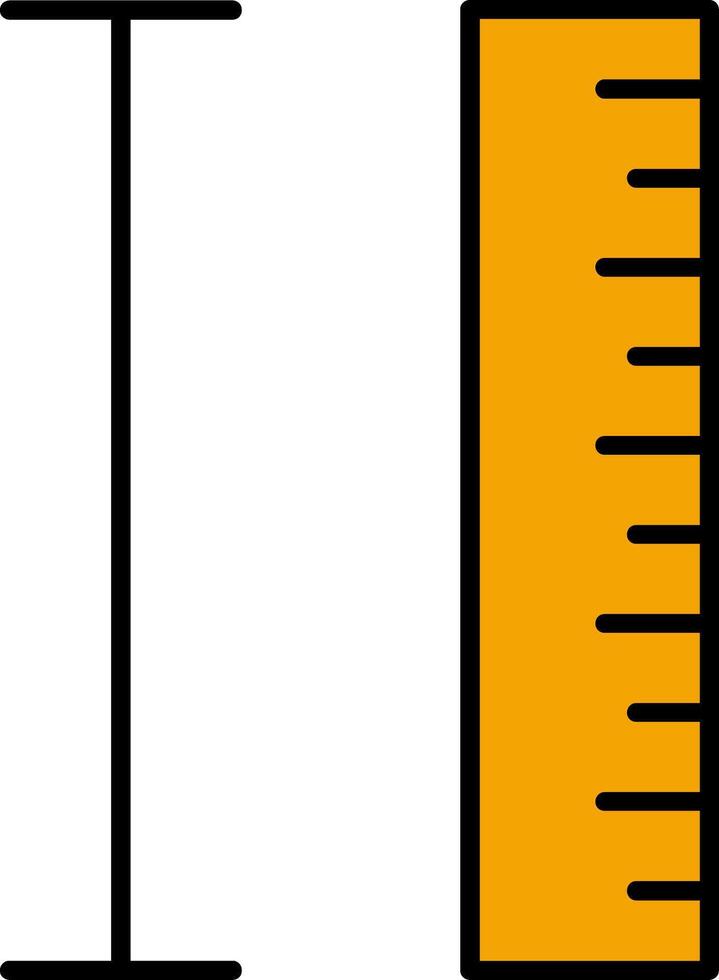 Measurement Filled Half Cut Icon vector