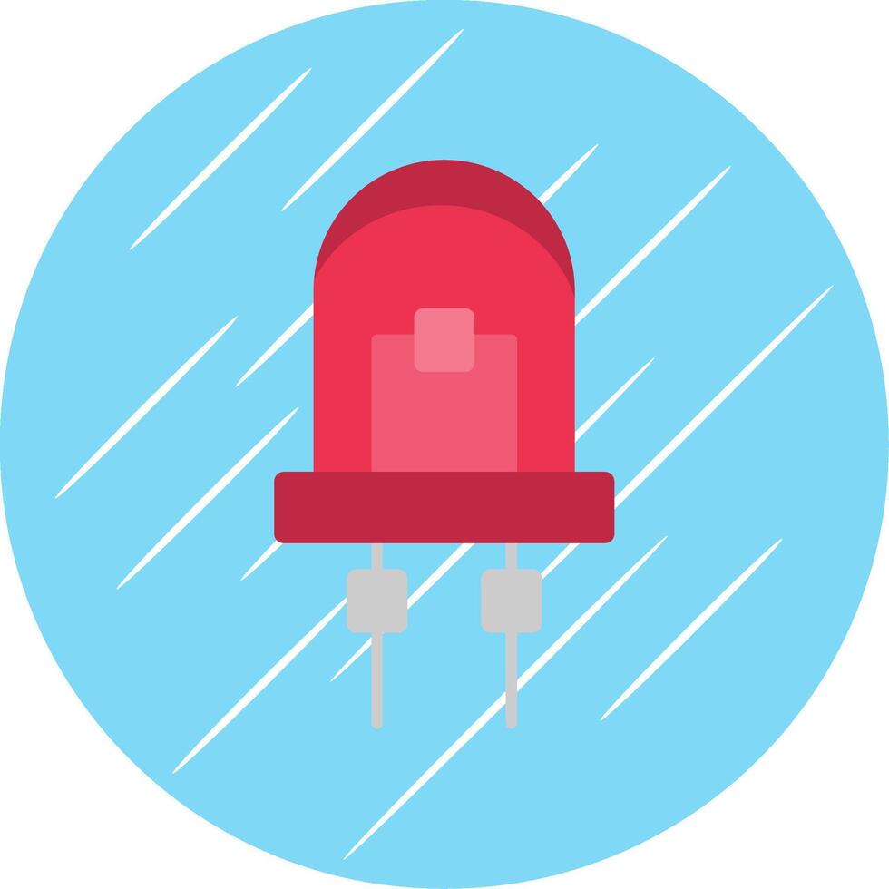 Diode Flat Blue Circle Icon vector
