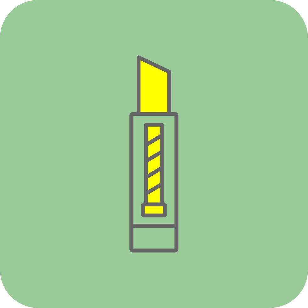 Cutter Filled Yellow Icon vector