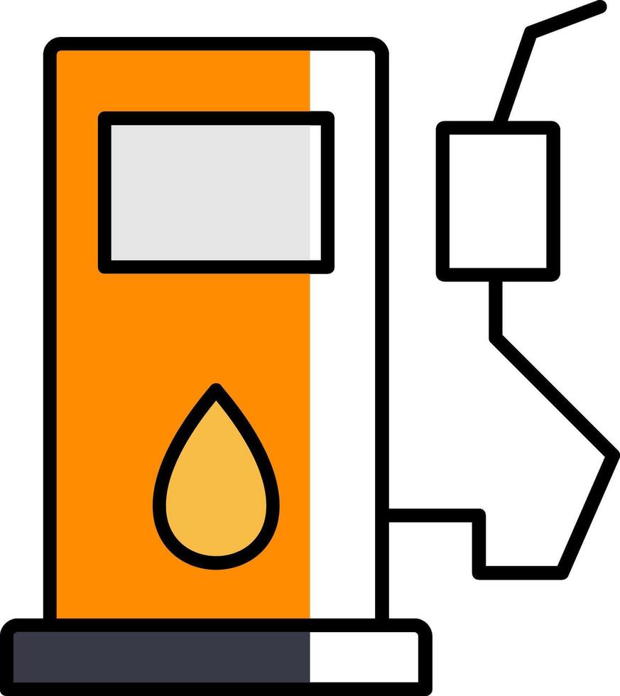Pump Filled Half Cut Icon vector