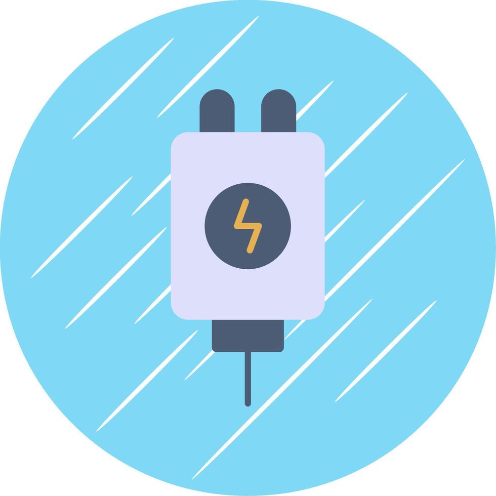 Adapter Flat Blue Circle Icon vector