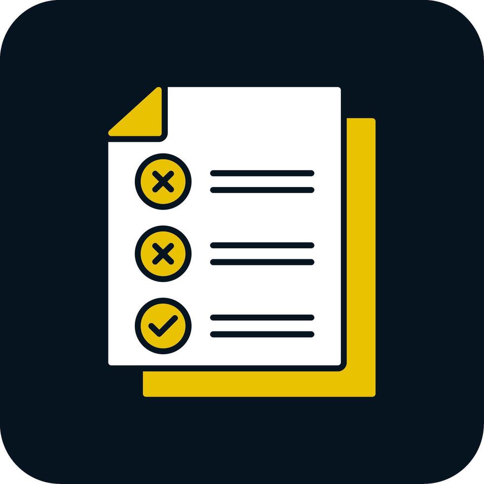 Check List Glyph Two Color Icon vector