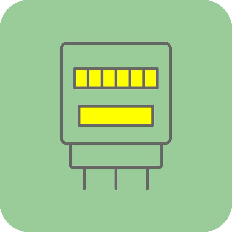 eléctrico mostrador lleno amarillo icono vector