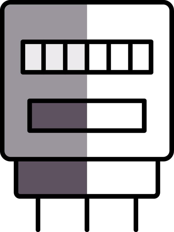 Electric Counter Filled Half Cut Icon vector