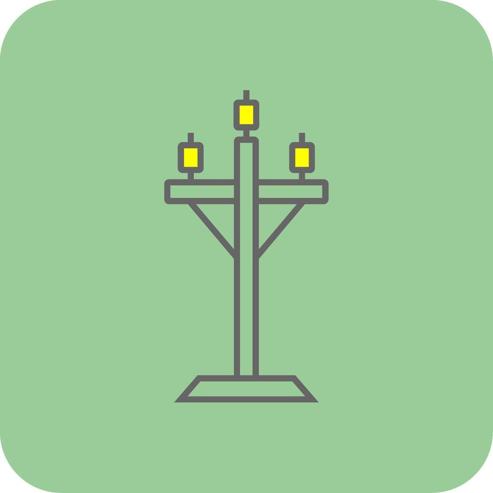 High Voltage Filled Yellow Icon vector