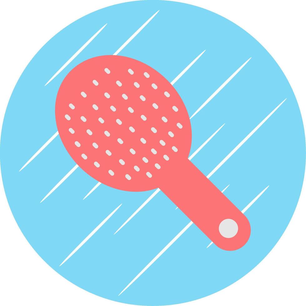 Hair Brush Flat Blue Circle Icon vector