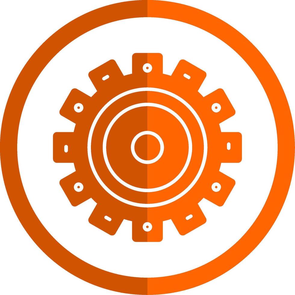 ajuste glifo naranja circulo icono vector