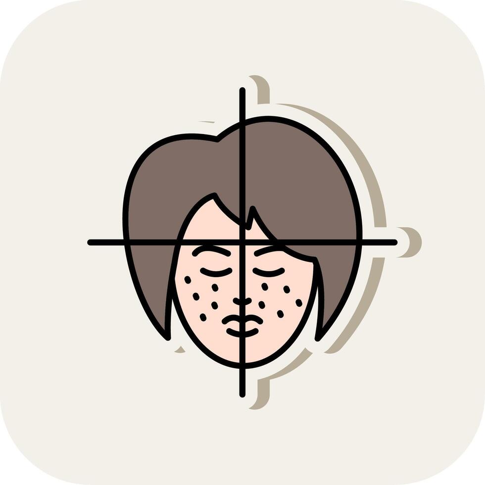 Face Treatment Line Filled White Shadow Icon vector