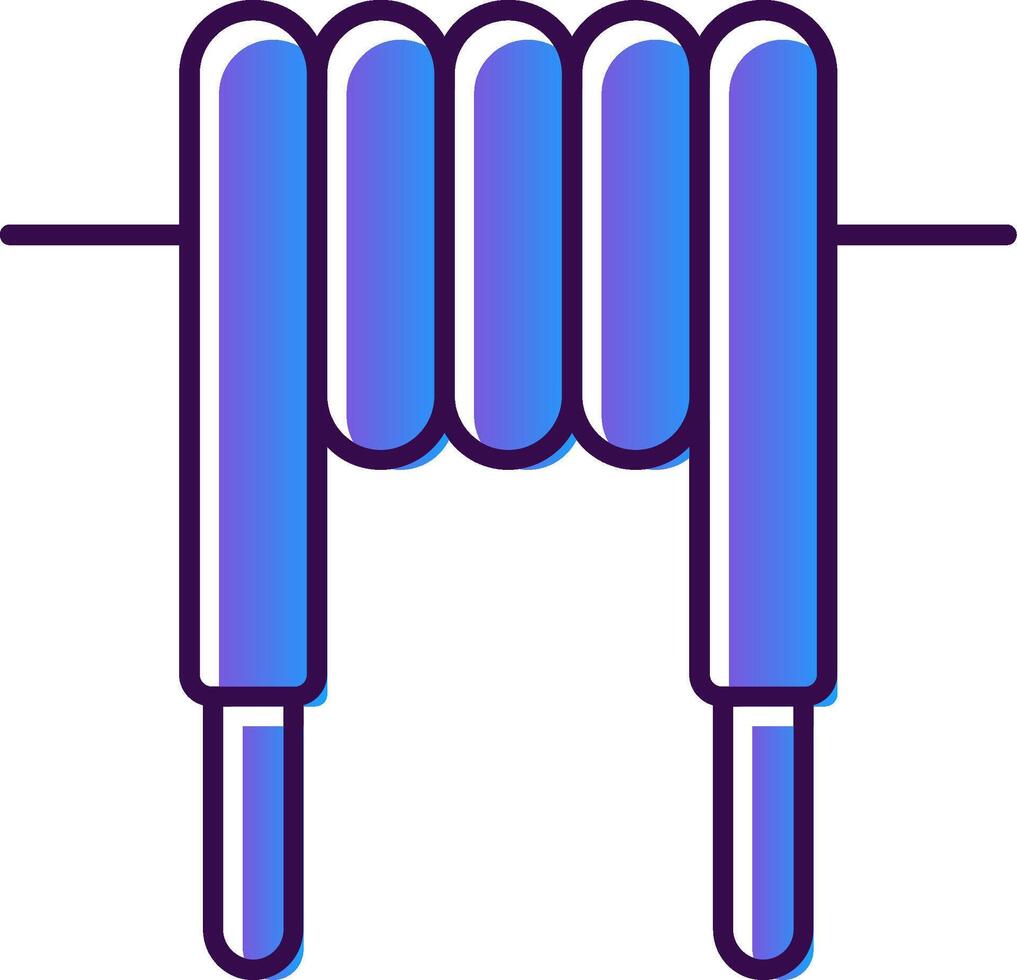 inductor degradado lleno icono vector