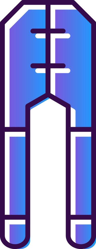 Crimping Gradient Filled Icon vector