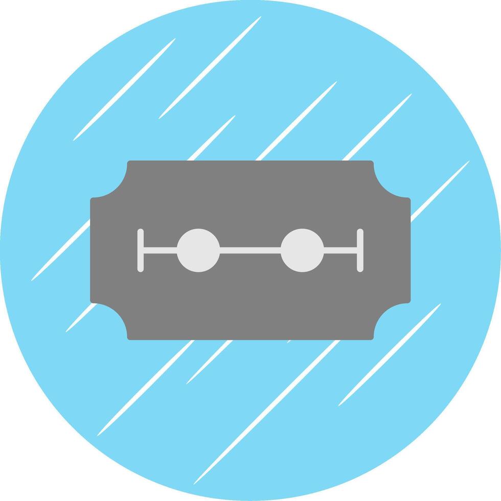 Razor Blade Flat Blue Circle Icon vector