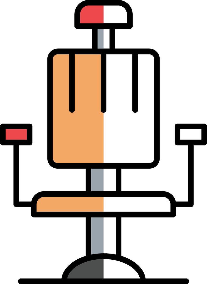 Barber Chair Filled Half Cut Icon vector