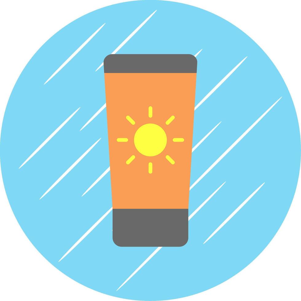 Sun Cream Flat Blue Circle Icon vector