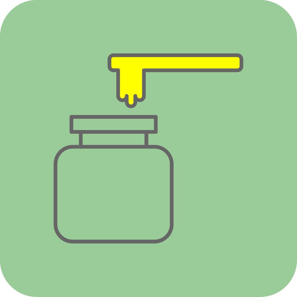 Wax Filled Yellow Icon vector