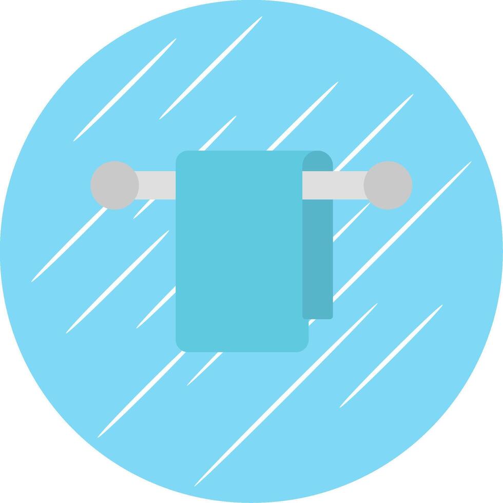 toalla percha plano azul circulo icono vector
