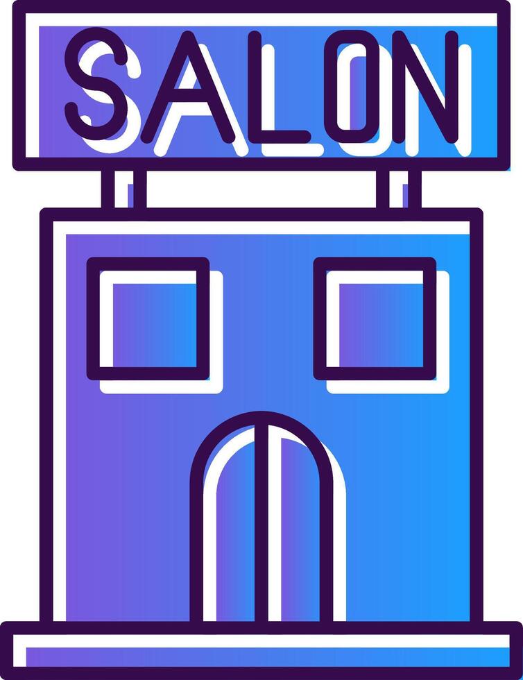 salón degradado lleno icono vector