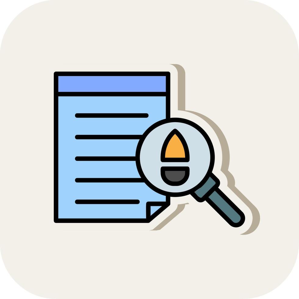 Evidence Line Filled White Shadow Icon vector