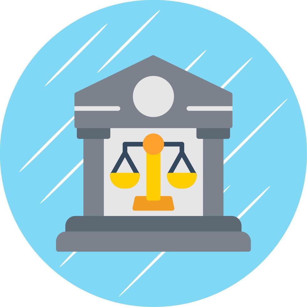 Court Flat Blue Circle Icon vector