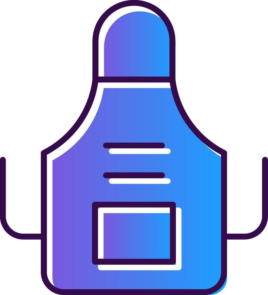 Apron Gradient Filled Icon vector