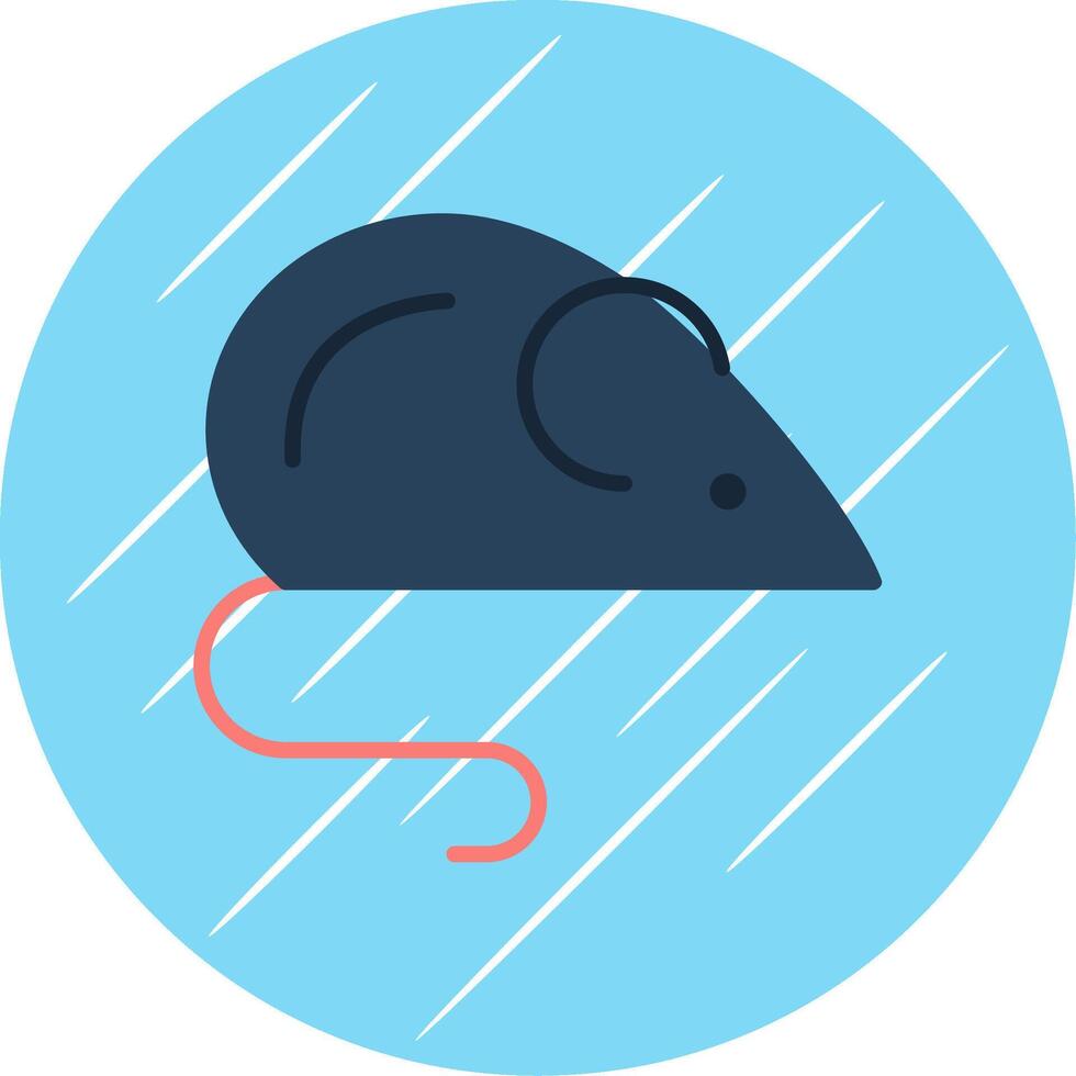 Rat Flat Blue Circle Icon vector