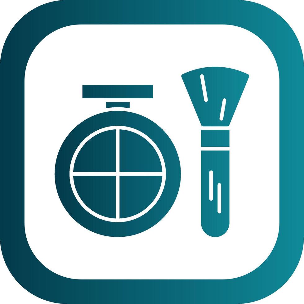 Bronzer Glyph Gradient Round Corner Icon vector