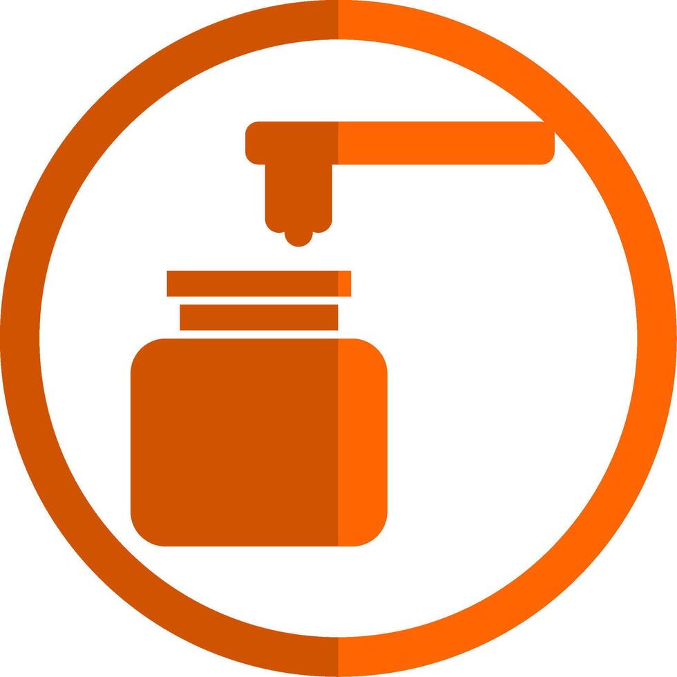 Wax Glyph Orange Circle Icon vector