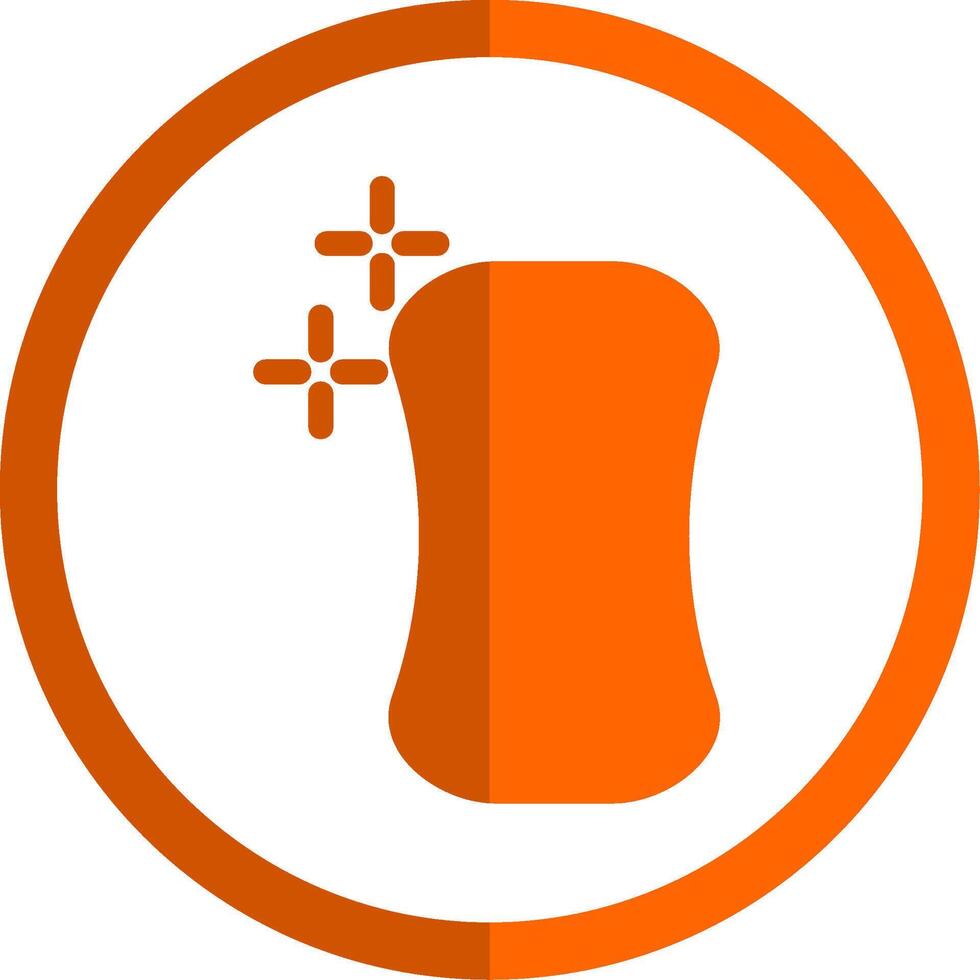 jabón glifo naranja circulo icono vector