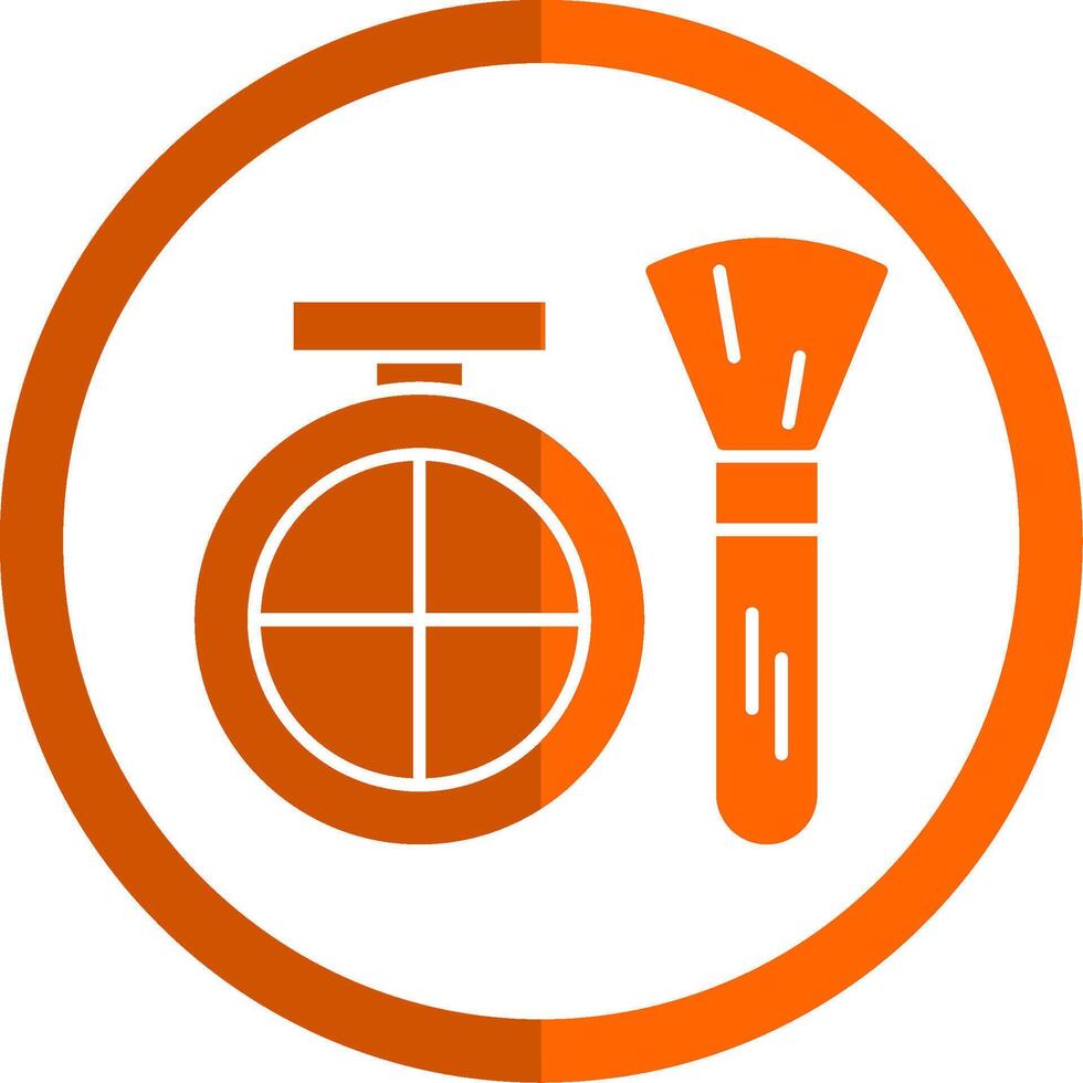 Bronzer Glyph Orange Circle Icon vector