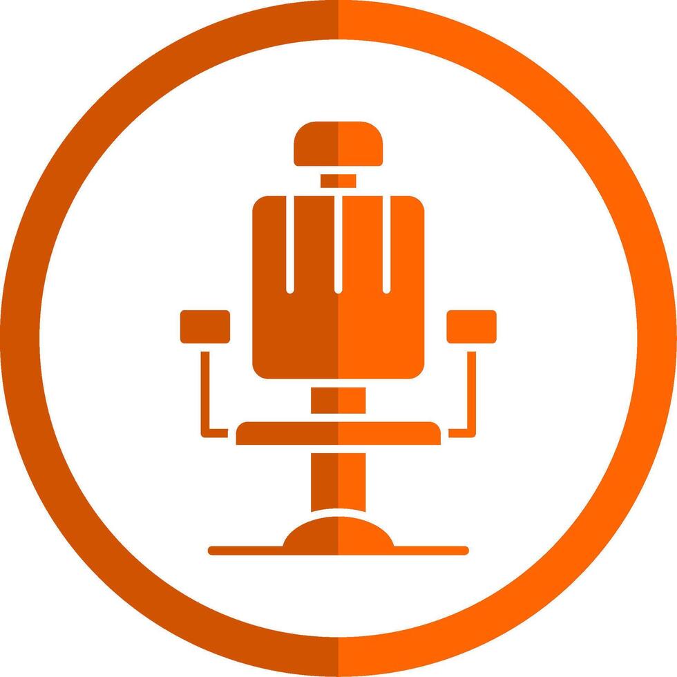 Barber Chair Glyph Orange Circle Icon 42738185 Vector Art at Vecteezy