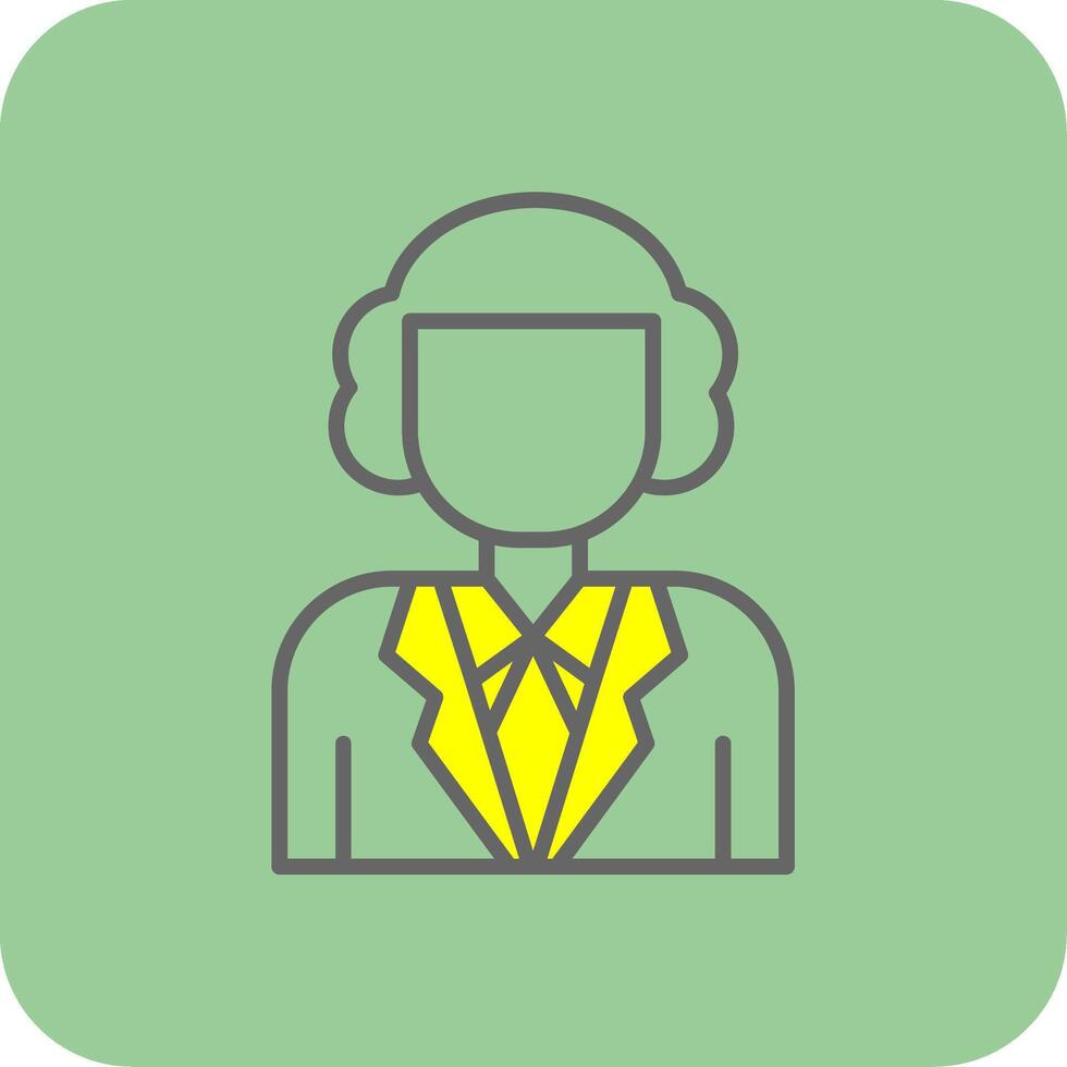 Judge Filled Yellow Icon vector