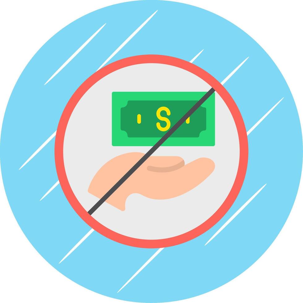 Stop Corruption Flat Blue Circle Icon vector
