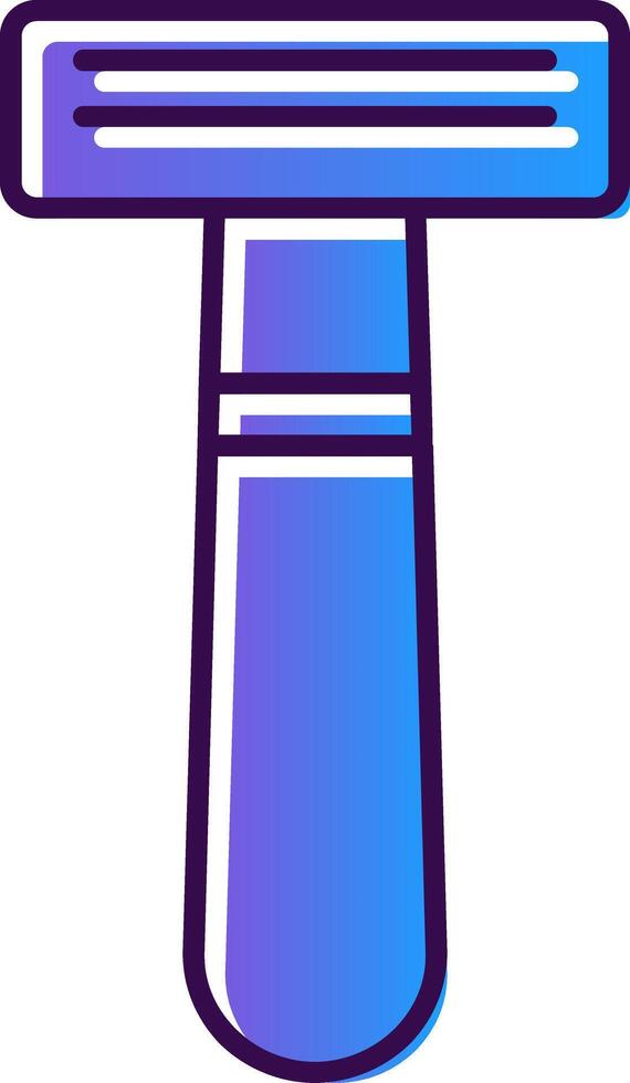 Shaving Razor Gradient Filled Icon vector