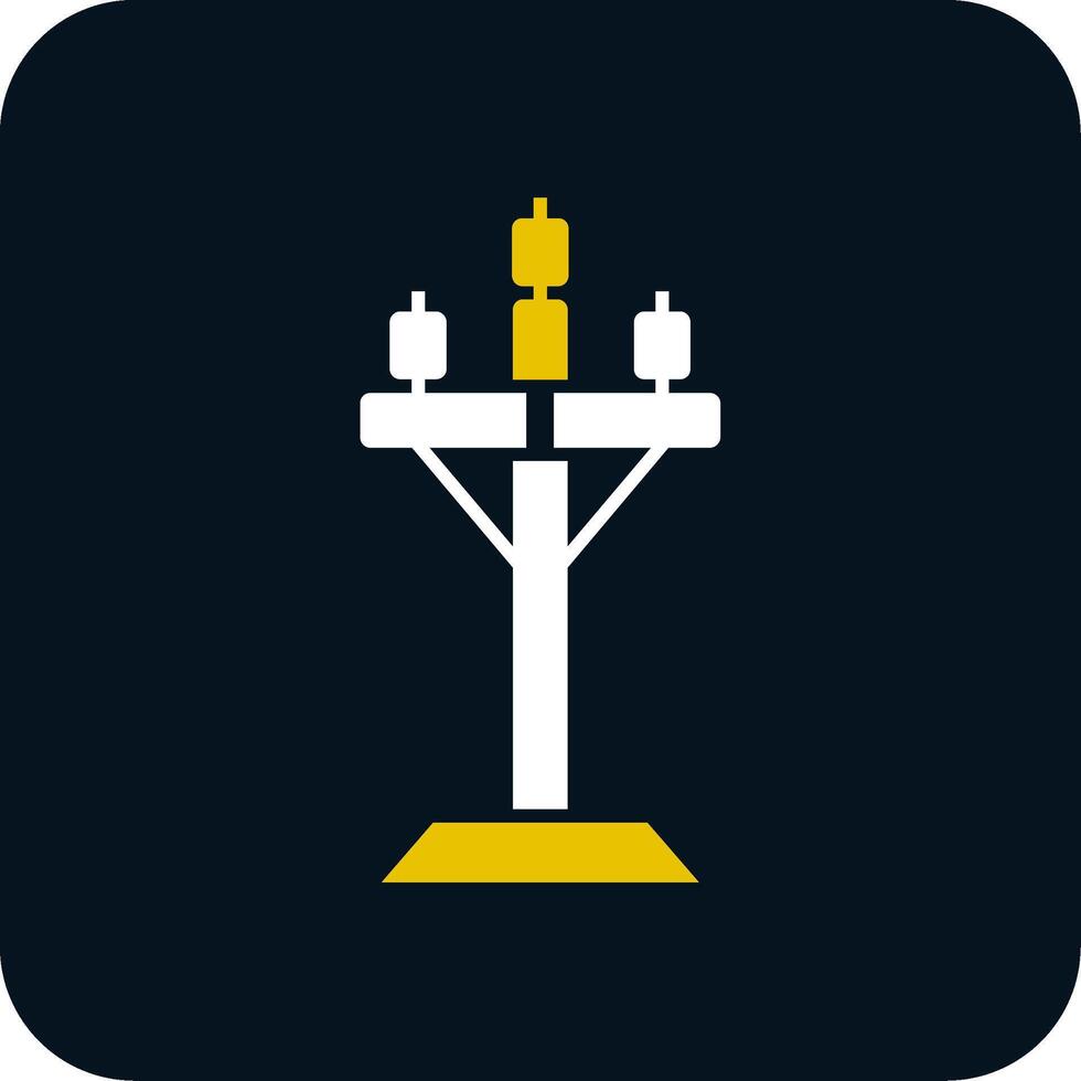 High Voltage Glyph Two Color Icon vector