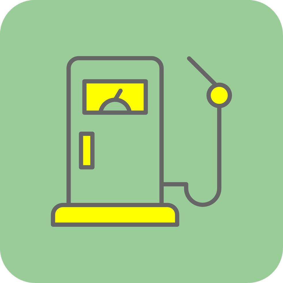 Fuel Filled Yellow Icon vector