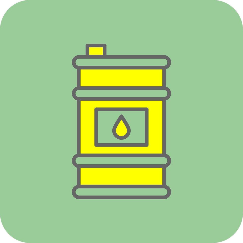 Oil Barrel Filled Yellow Icon vector