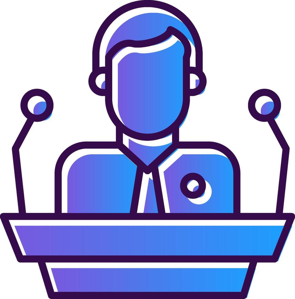 Speech Gradient Filled Icon vector