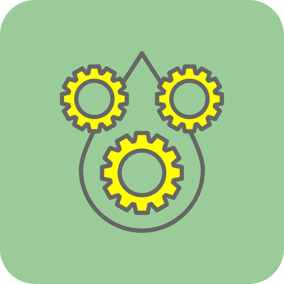 Lubricant Filled Yellow Icon vector