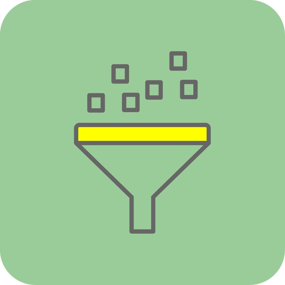 Filter Filled Yellow Icon vector