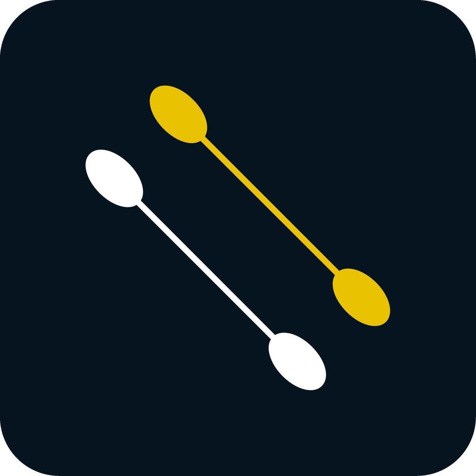 Cotton Swabs Glyph Two Color Icon vector